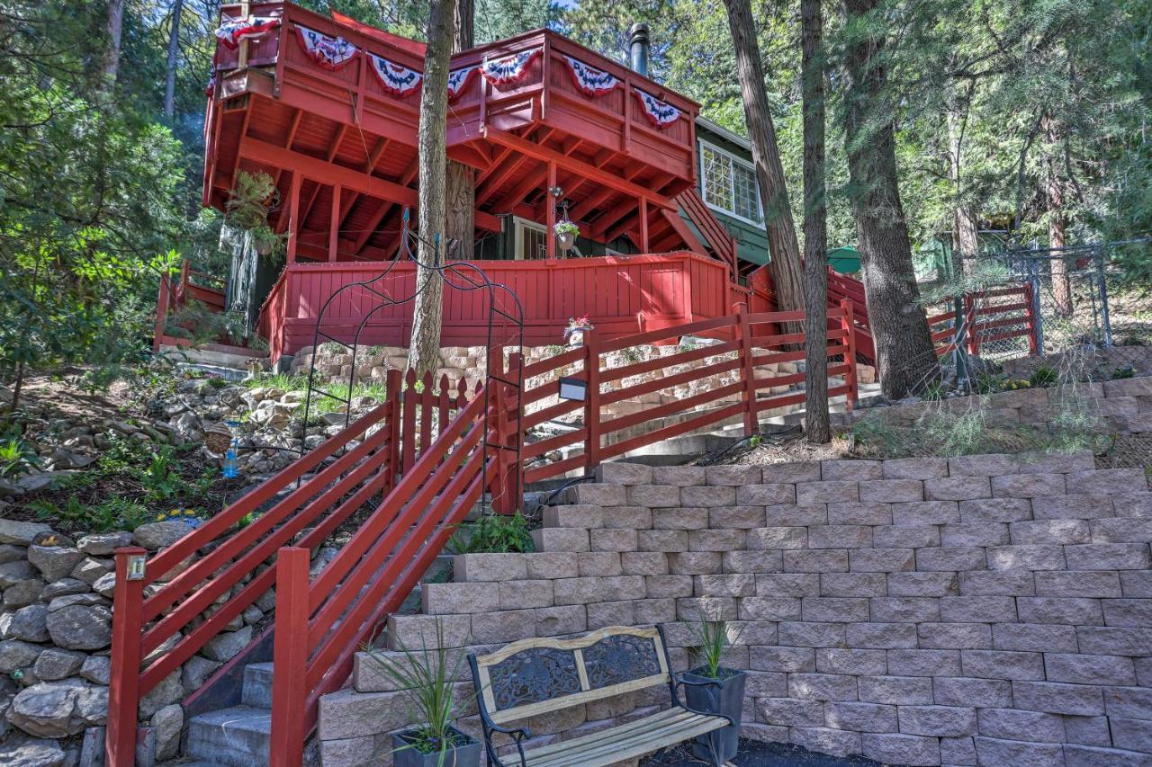 Boho Crestline Cabin, 1 Mile To Lake Gregory! Exterior foto